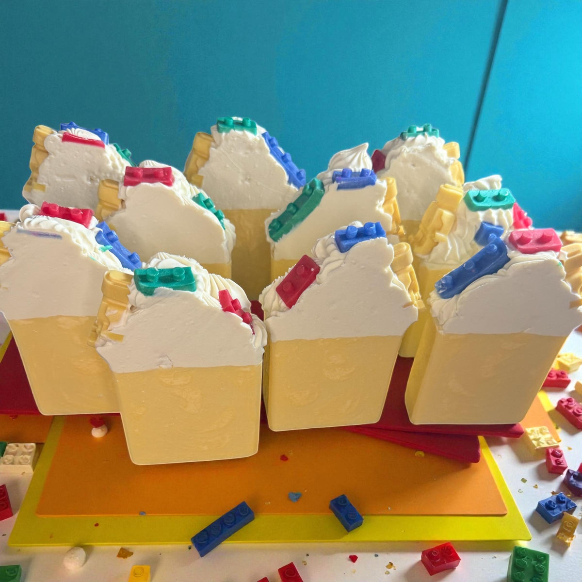 Building Blocks Themed Bar Soap Scented like Lemon Head Candy
