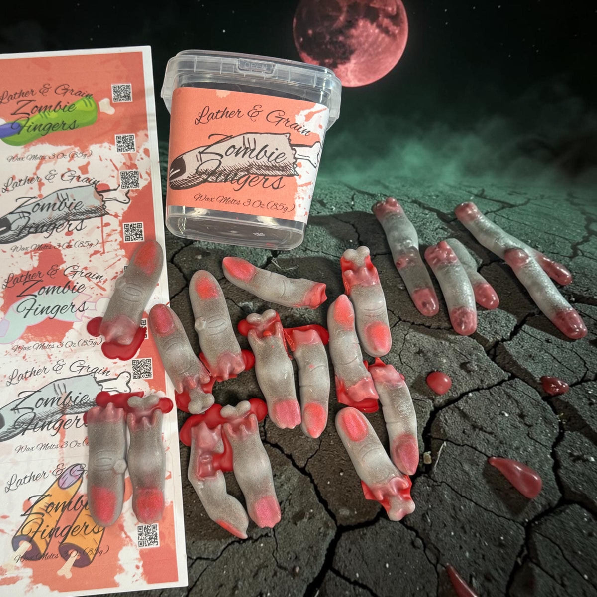 Bloody Zombie Fingers: Horror Shape Tarts- Long Lasting Summerween Scents