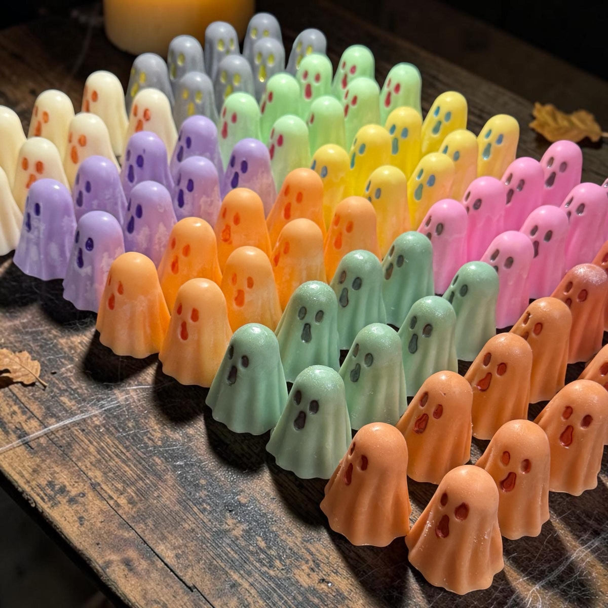 Ghost Shaped Wax Melts: 4 Pack Halloween Fall Scents