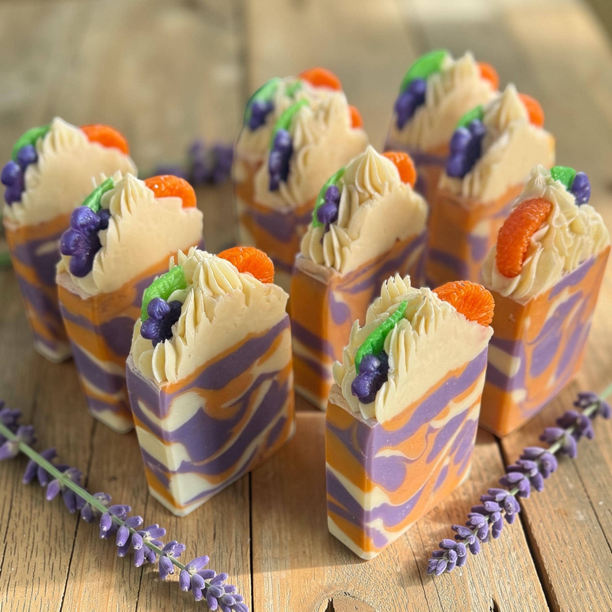 Clementine Lavender Soap – Tallow, Goat Milk, Cold Process Bar