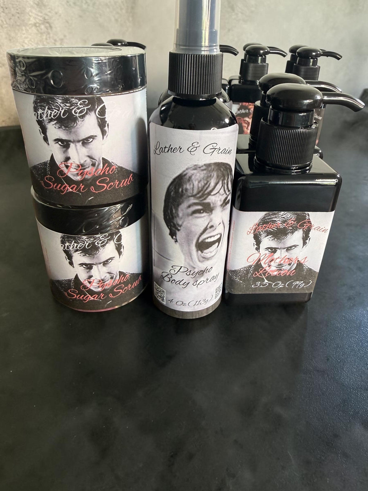 Horror Themed Moisturizing Body Spray, Many Scary, Serial Killer Movie Characters-