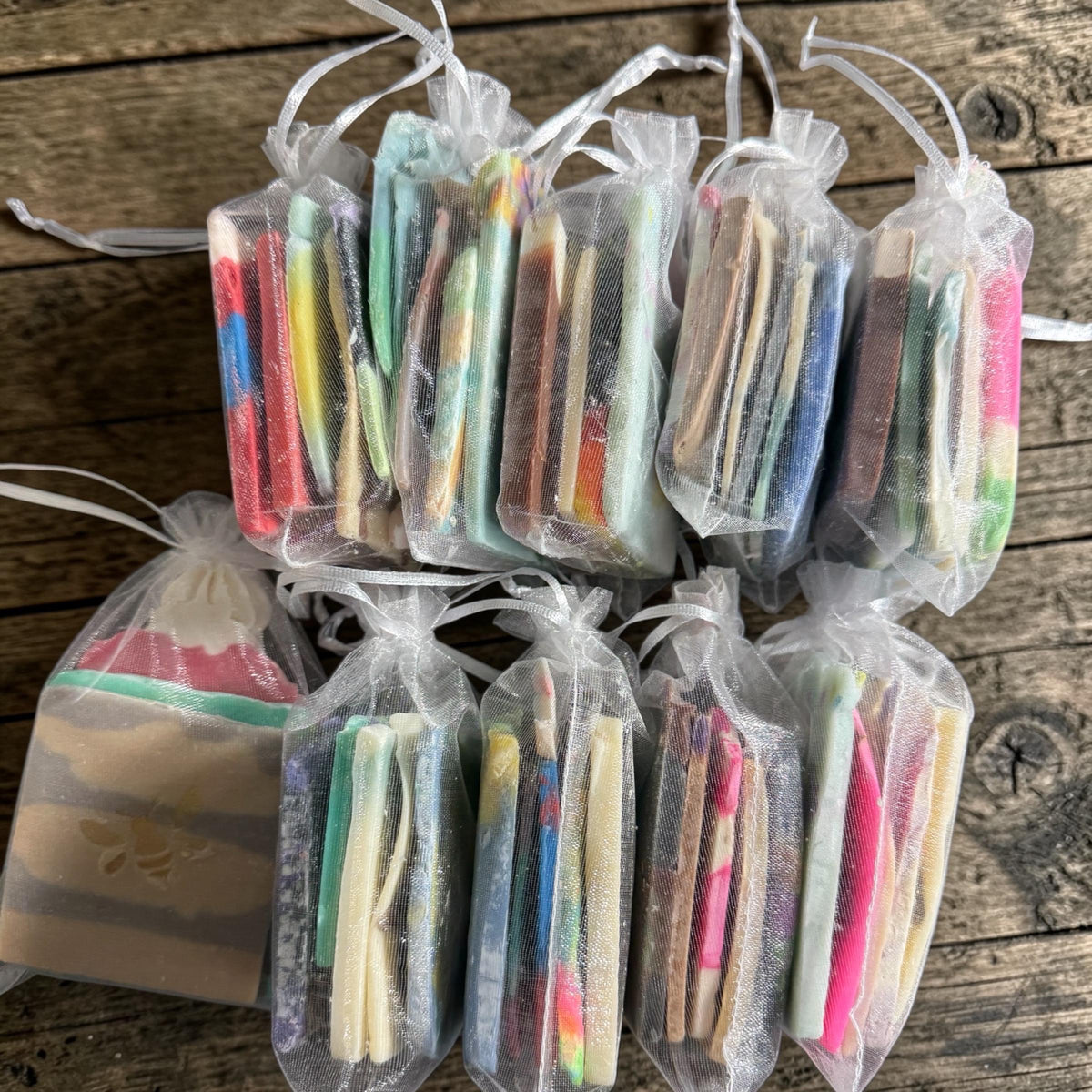Bags of Soap Ends and Piece Samples  ~Most Made with Tallow, Buttermilk, Goat Milk.