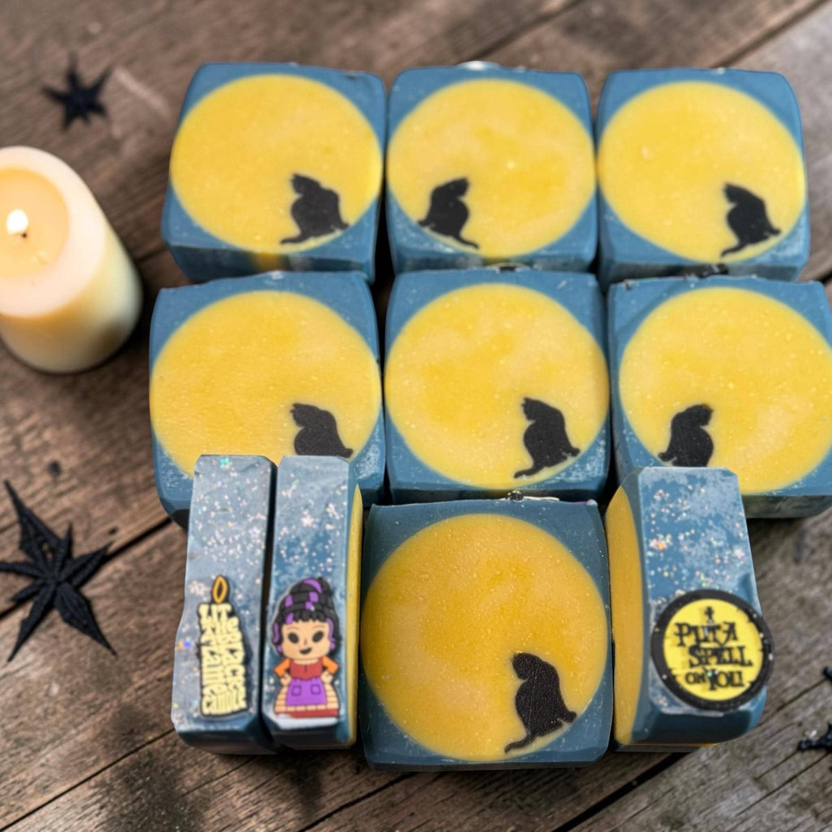 I Smell Children! Halloween Witch Sisters Themed Soap. Scented in Bobbing for Apples with Silicone Charm on Top