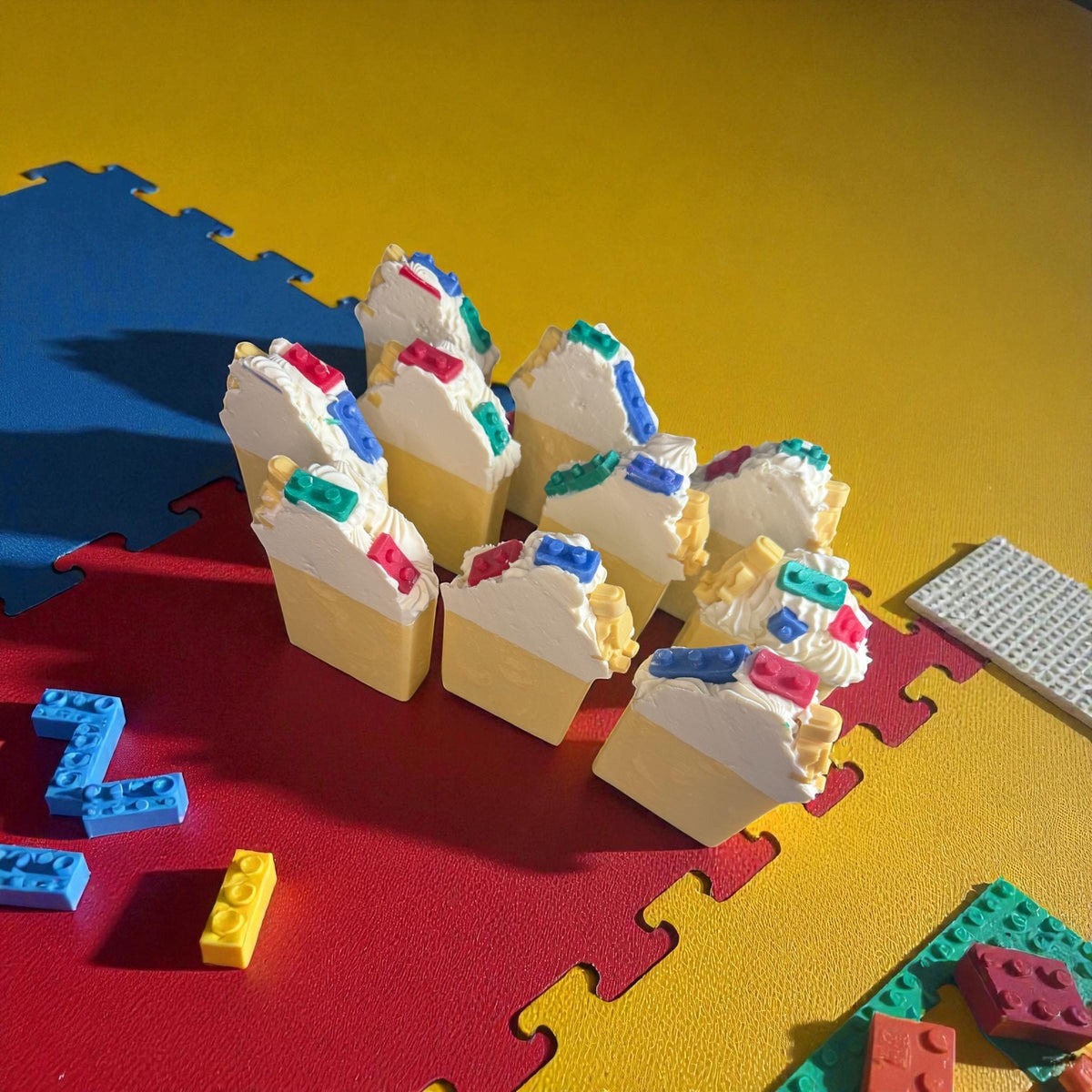 Building Blocks Themed Bar Soap Scented like Lemon Head Candy