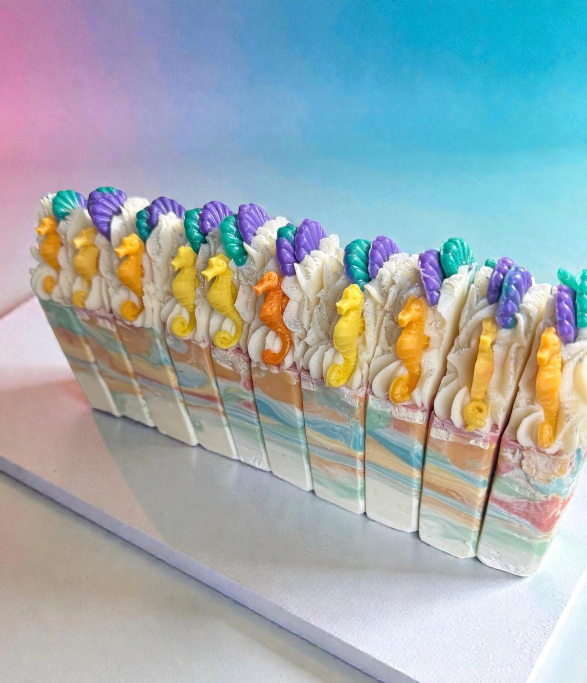 Under the Sea-Mermaid Bar Soap ~ Made with Tallow and Goat Milk -Scented in Volcano Beach