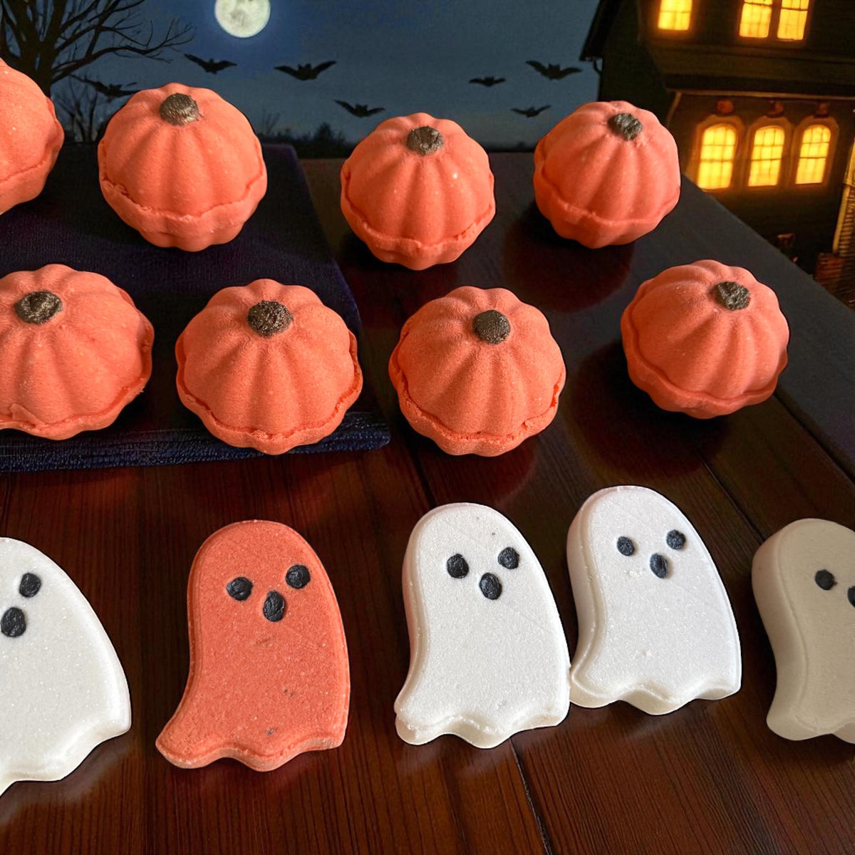 Shimmering Ghost Buttermilk Bath Bombs – Scented in Gummy Bears  and Perect for Halloween-Fall
