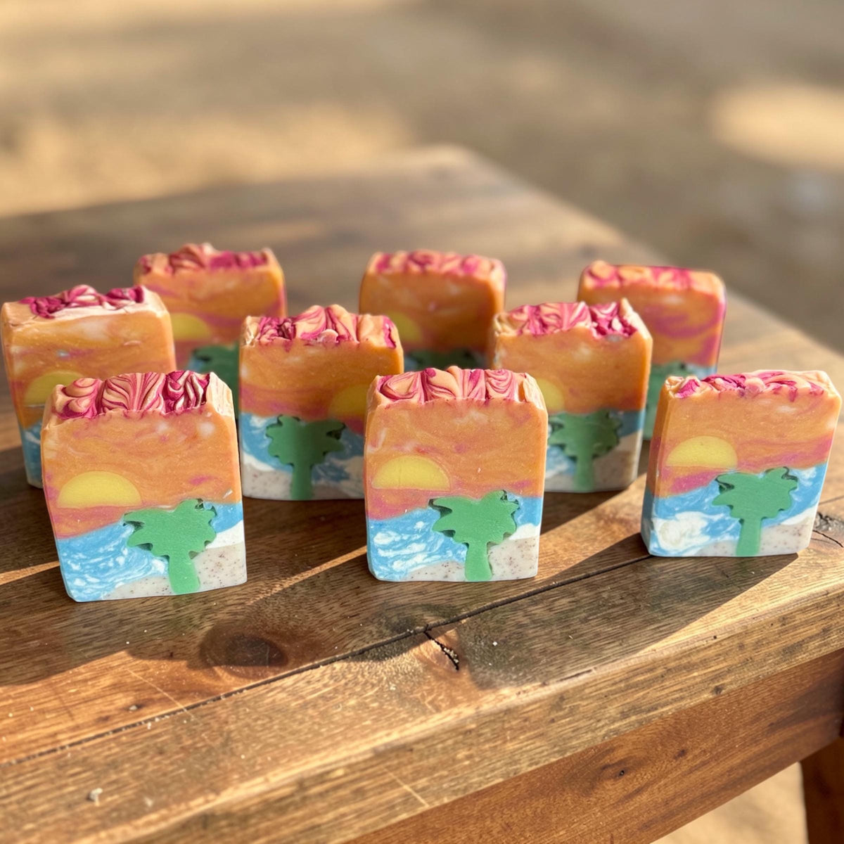 Sunset Beach Soap – Tallow, Goat Milk, Coco Cabana Scent