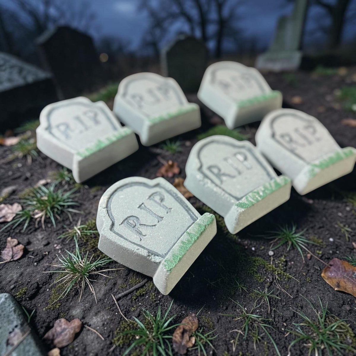 Tombstone Halloween Bath Bomb made with Creamy Buttermilk