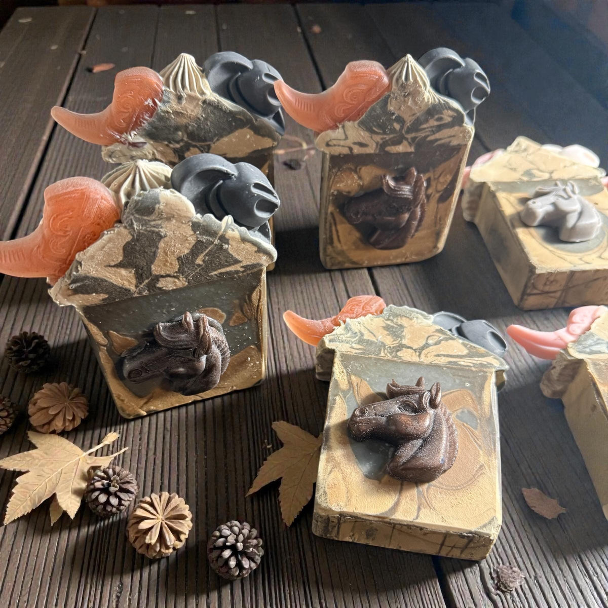 Cowboy/ Cowgirl themed Wild Mustang Soap. Handmade with Tallow