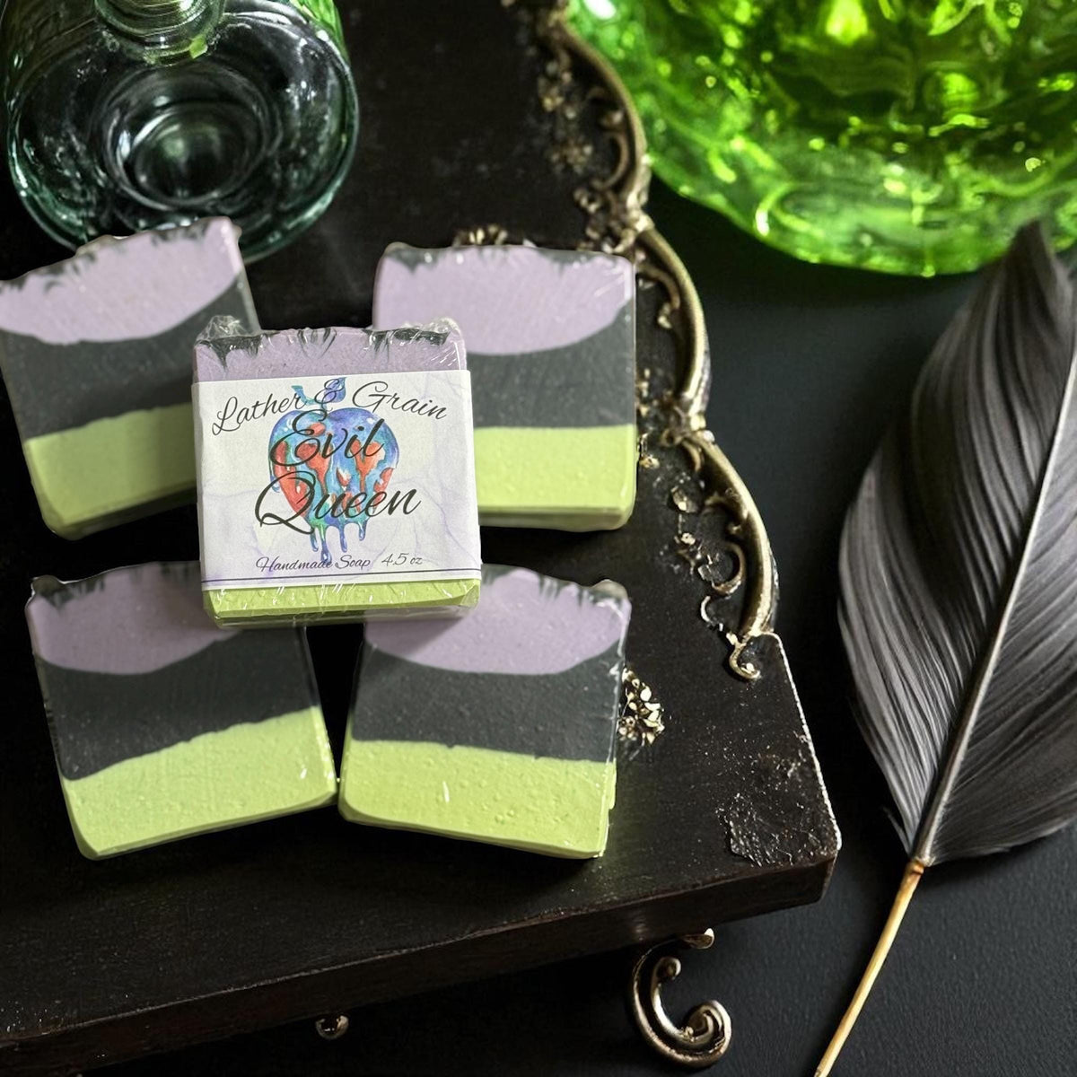 Evil Queen Tallow Soap , with Goat Milk & Activated Charcoal