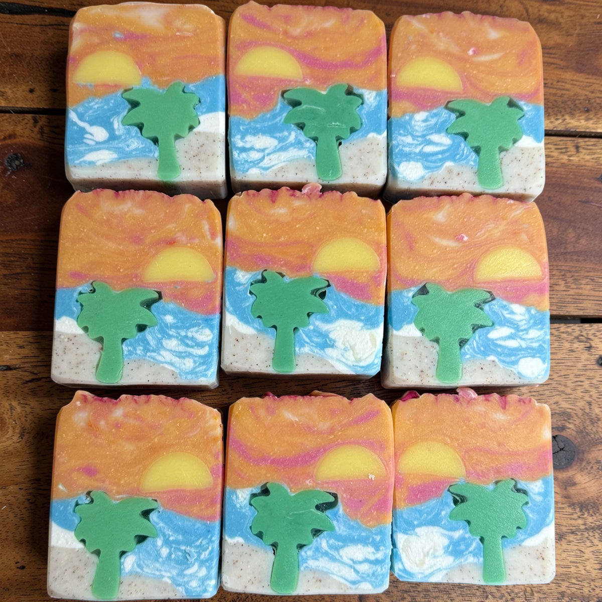 Sunset Beach Soap – Tallow, Goat Milk, Coco Cabana Scent