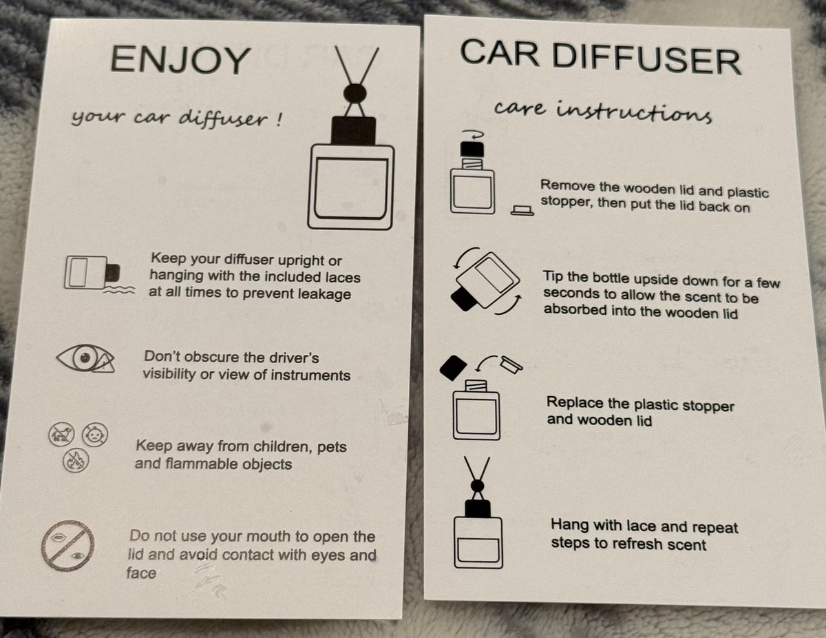 Hanging Car Air Freshener Diffuser: Lots of Different Scents to Choose From