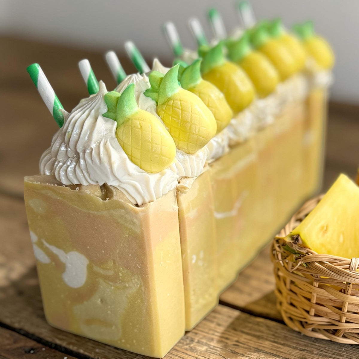 Pineapple Dole Whip Soap made with Tallow and Goat Milk -Handmade- Small Batch- Cold Process
