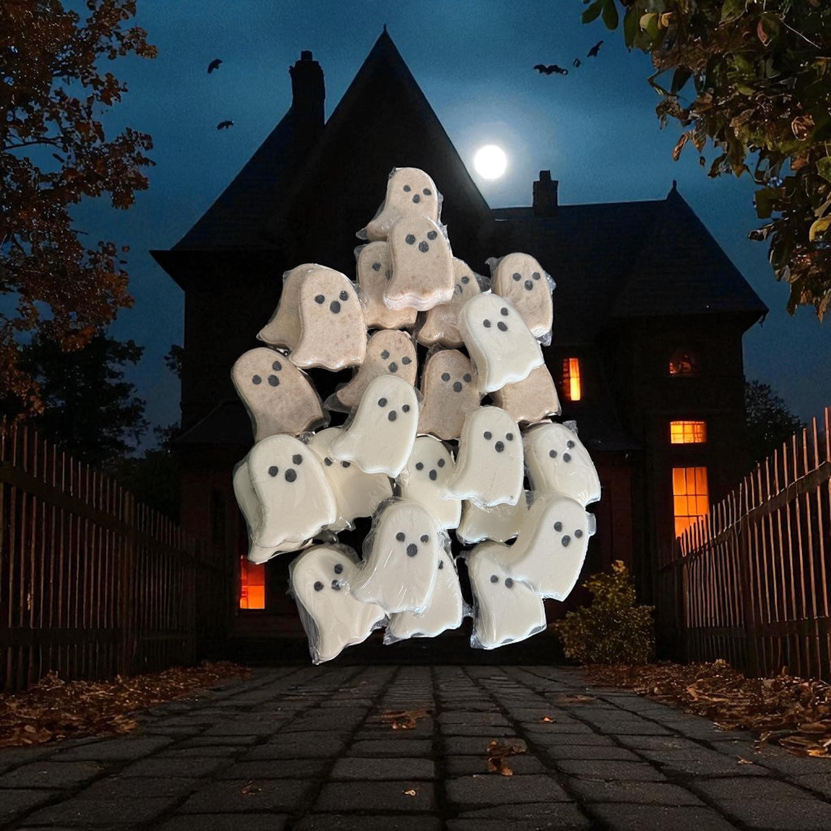 Shimmering Ghost Buttermilk Bath Bombs – Scented in Gummy Bears  and Perect for Halloween-Fall
