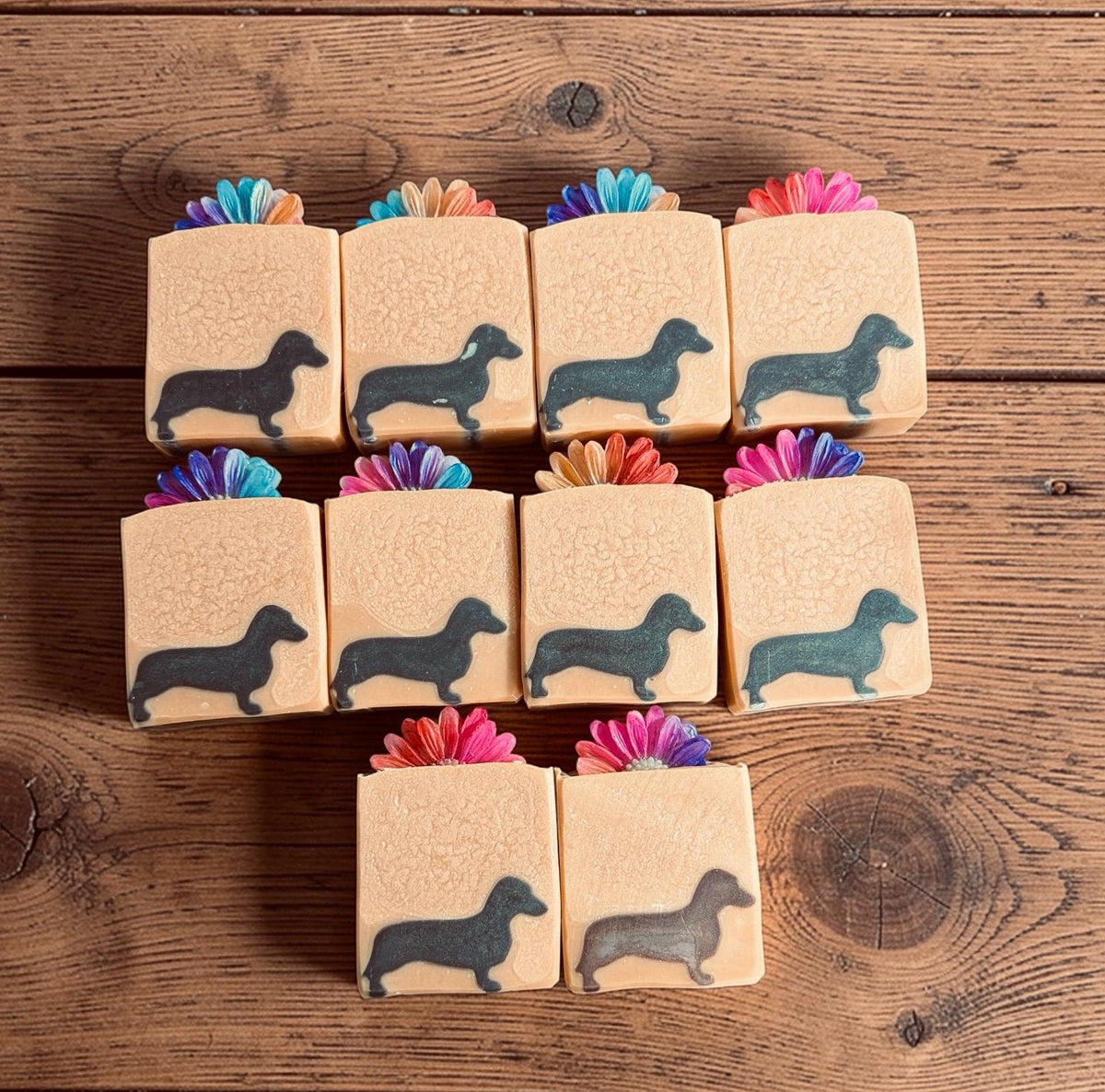 Dachshund Soap Made with Tallow and Giat Milk: Mango Sorbet Scent