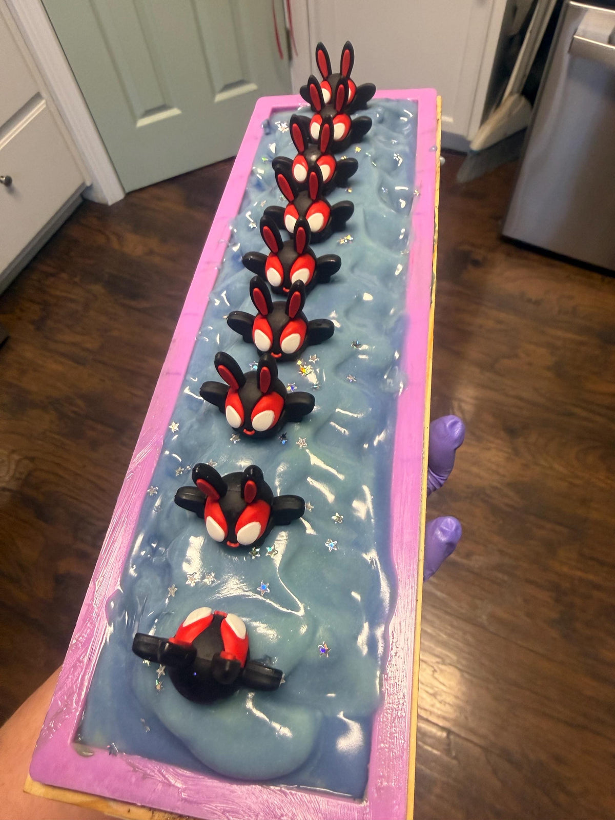 Mothman Themed Soap. Lamplight Lather- Scented in Crystal Surf. Made with Tallow and Goat Milk