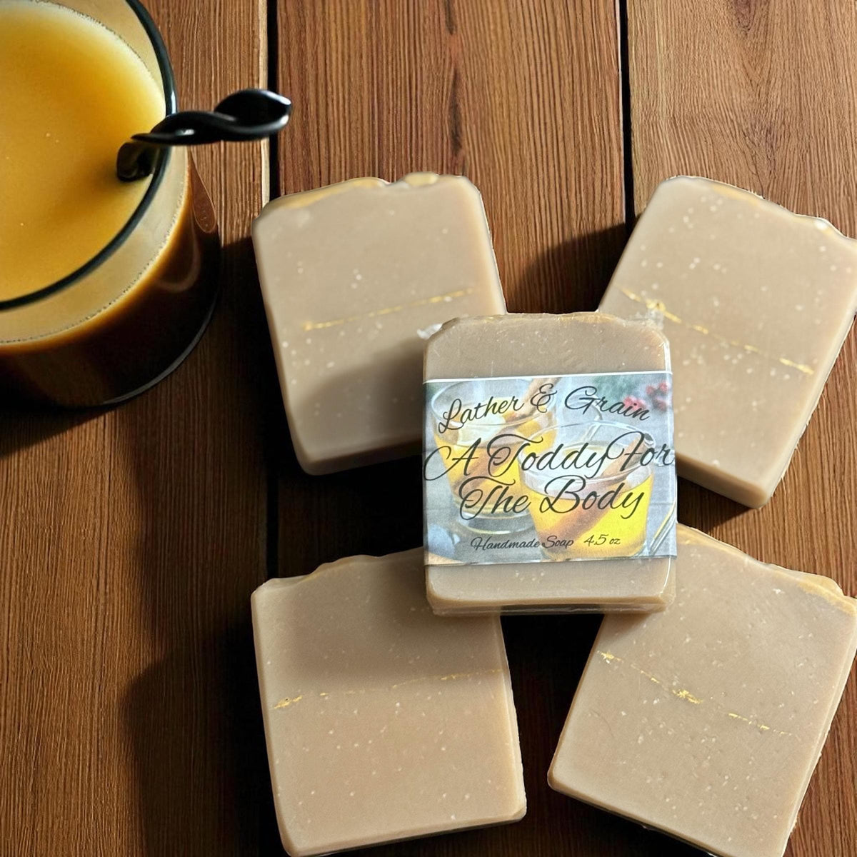 Toddy for the Body Artisan Soap. Warm Ginger, Lemon and Bourbon