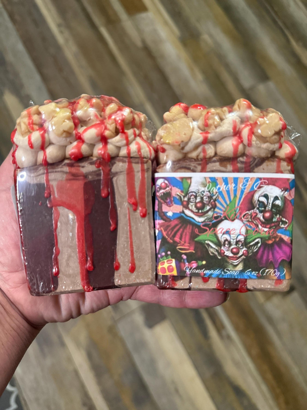 Killer Space Corn- Popcorn Themed and Scented Soap. Handmade with Tallow. Unique Spooky Gift for Horror Movie Buffs