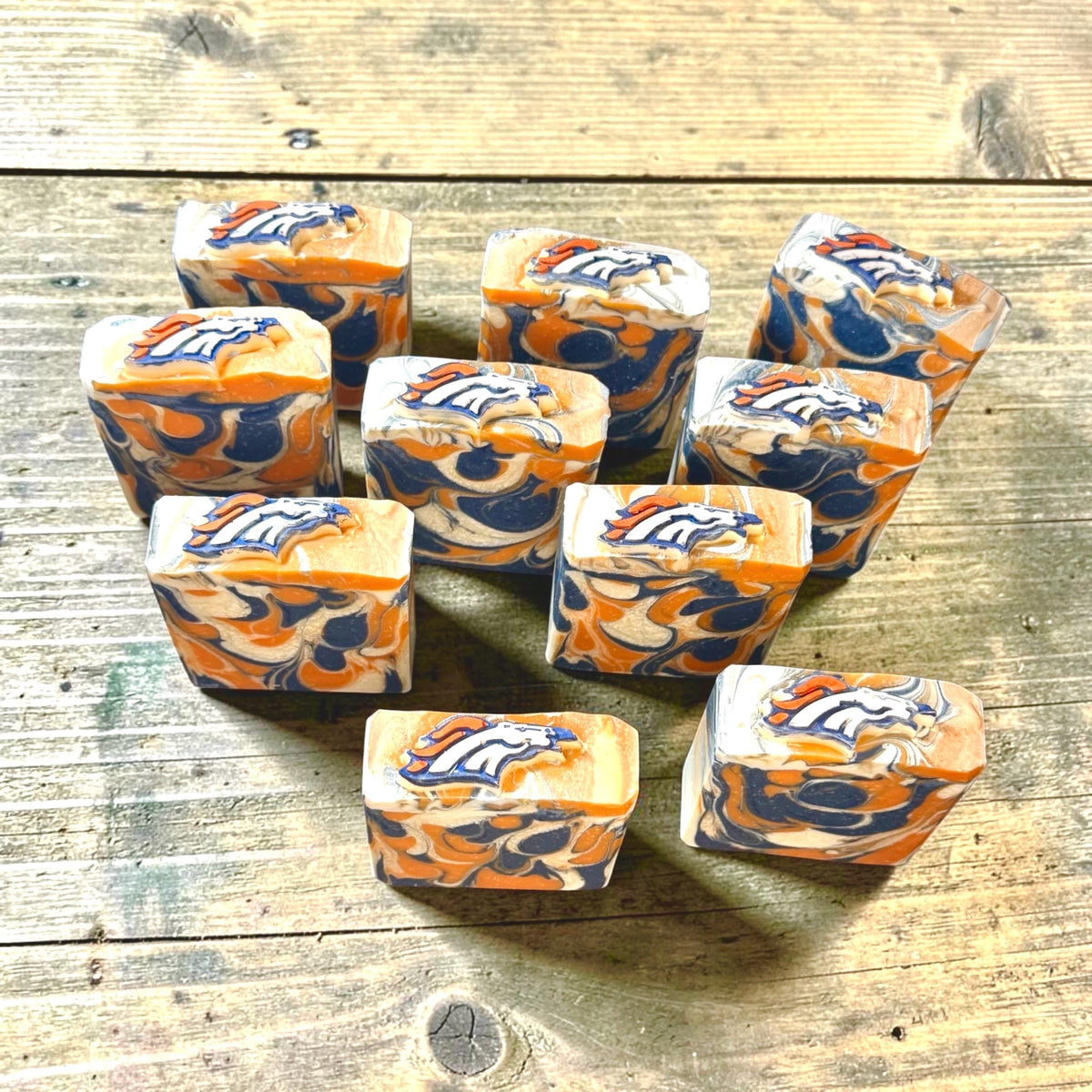 Mile High Fan Football Soap – Scented in Rain Barrel ~ Great Sports Fan Gift! Handmade Tallow and Goat Milk Soap
