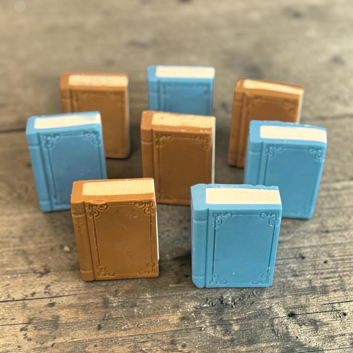 Storybook Suds Book Shaped Soap. Scented in Library or Evening Stroll. Made with Tallow and Goat Milk