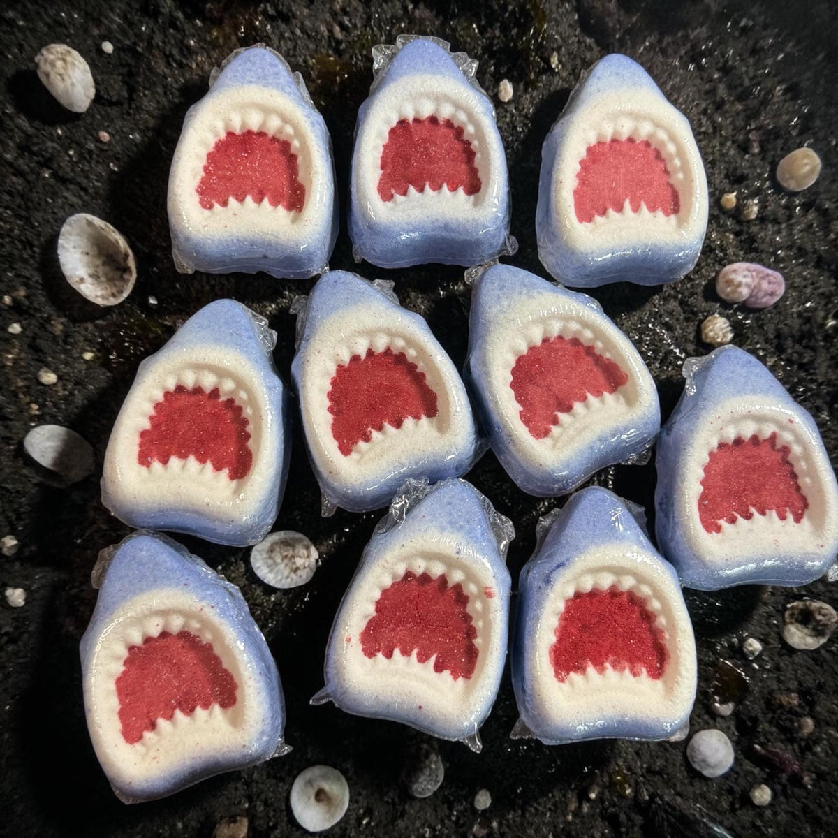 Bloody Shark Bath Bomb made with Creamy Cocoa Butter and Buttermilk,