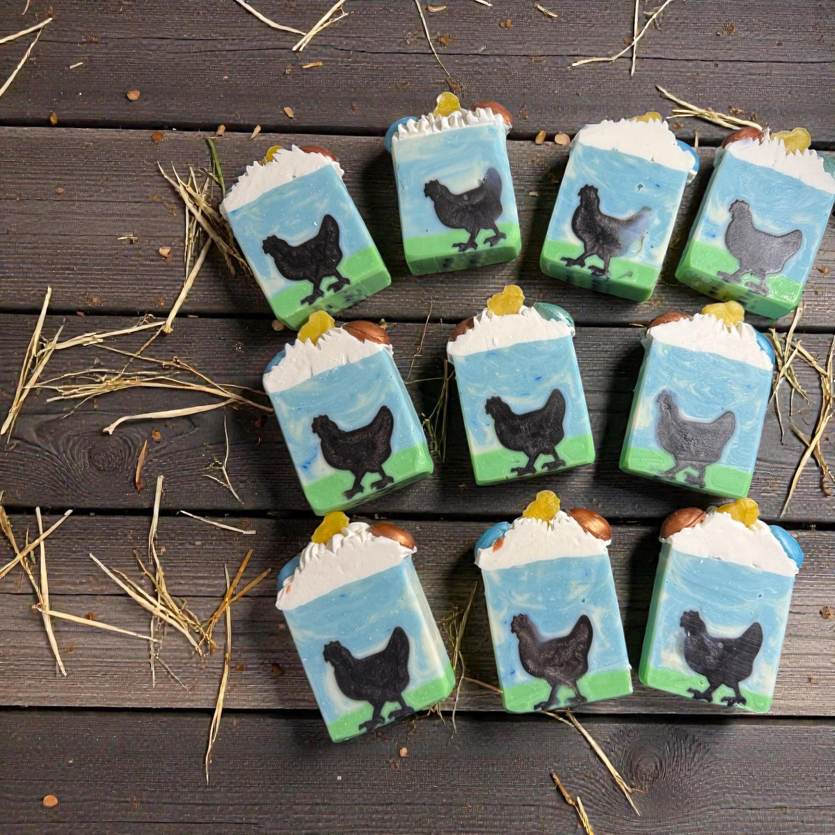Crazy Chicken Lady Bar Soap Made with Tallow and Buttermilk Scented in Pearl and Petrichor