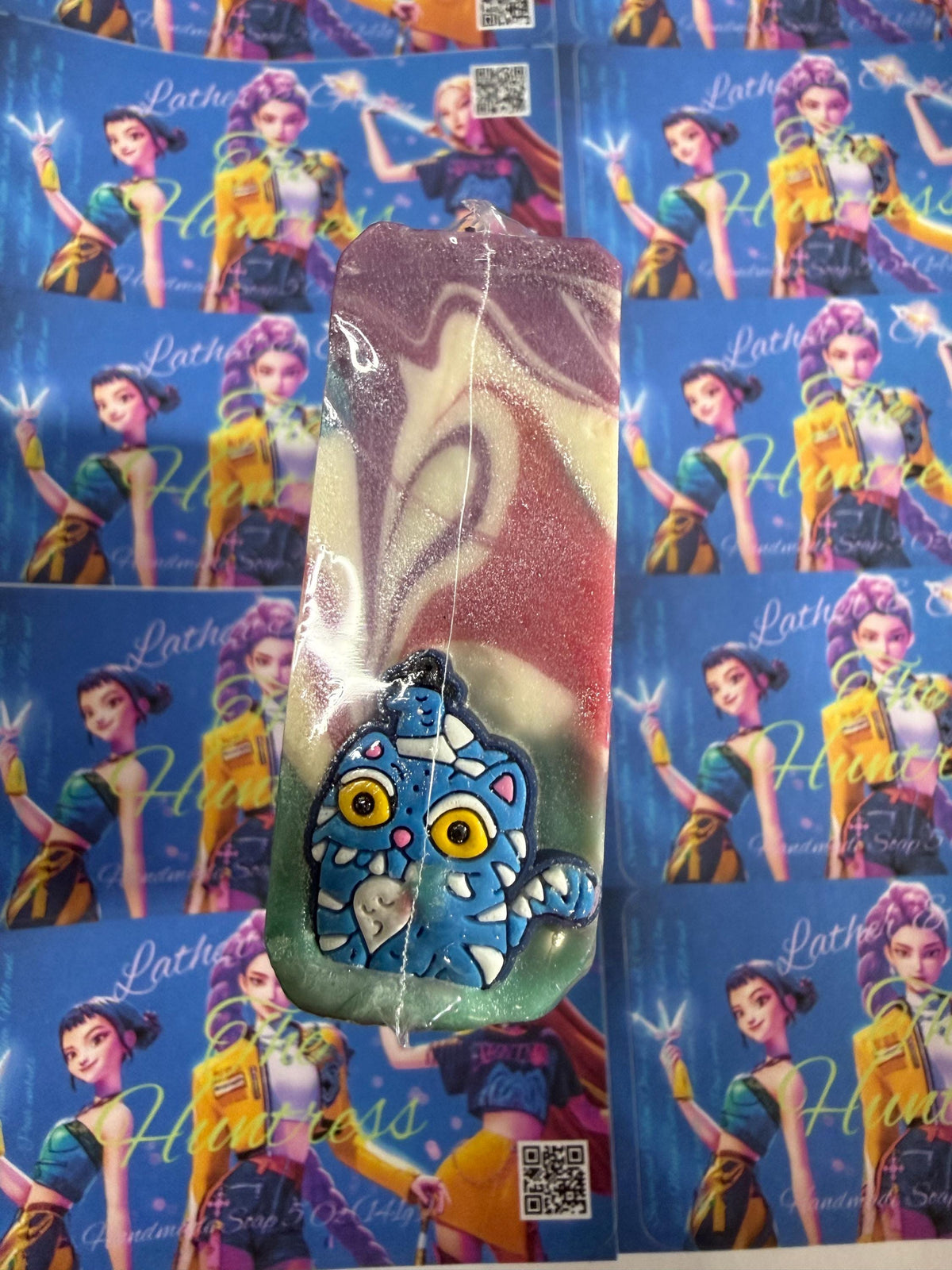 The Huntress Soap. Scented in Watermelon Jolly Rancher with Silicone Charm on Top
