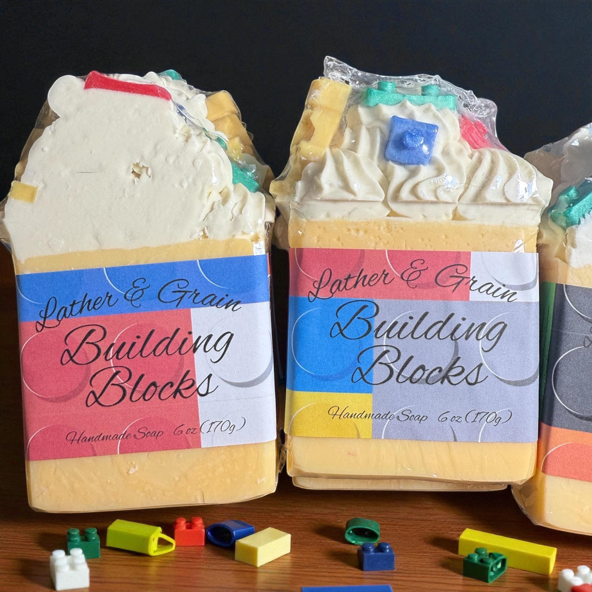 Building Blocks Themed Bar Soap Scented like Lemon Head Candy