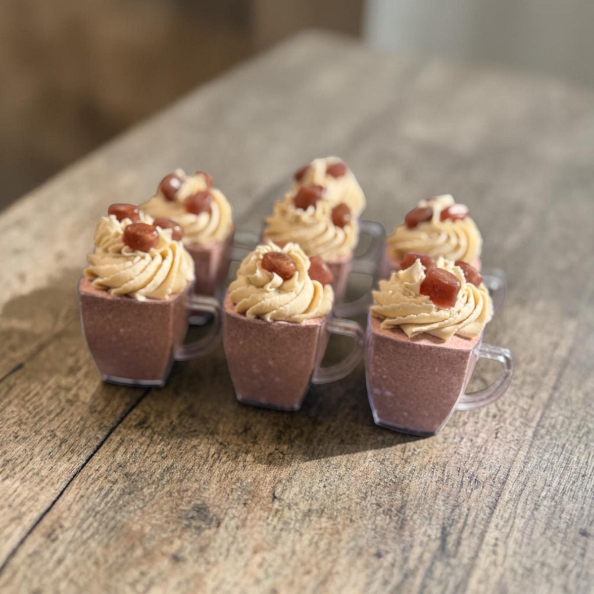 Espresso Bath Bomb- Topped with Bubble Frosting and Soap Coffee Beans