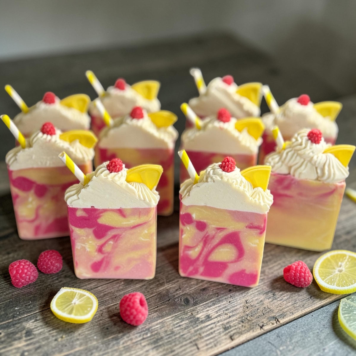 Raspberry Lemonade Soap made with Tallow and Goat Milk -Handmade- Small Batch- Cold Process