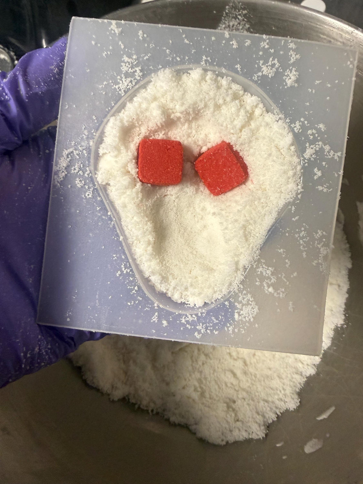Horror Bath Bomb made with Creamy Buttermilk, Slasher Themed Summerween Scents- Comes with Free Bloody Mini Soap weapon.