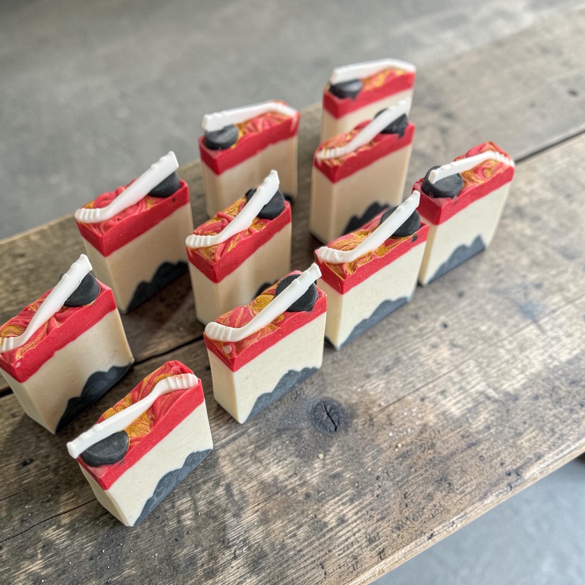 Unique Ice Hockey Soap - Top Shelf Suds~ Made with Tallow and Goat Milk - Portland Team Inspired Scented with Frozen Lakes