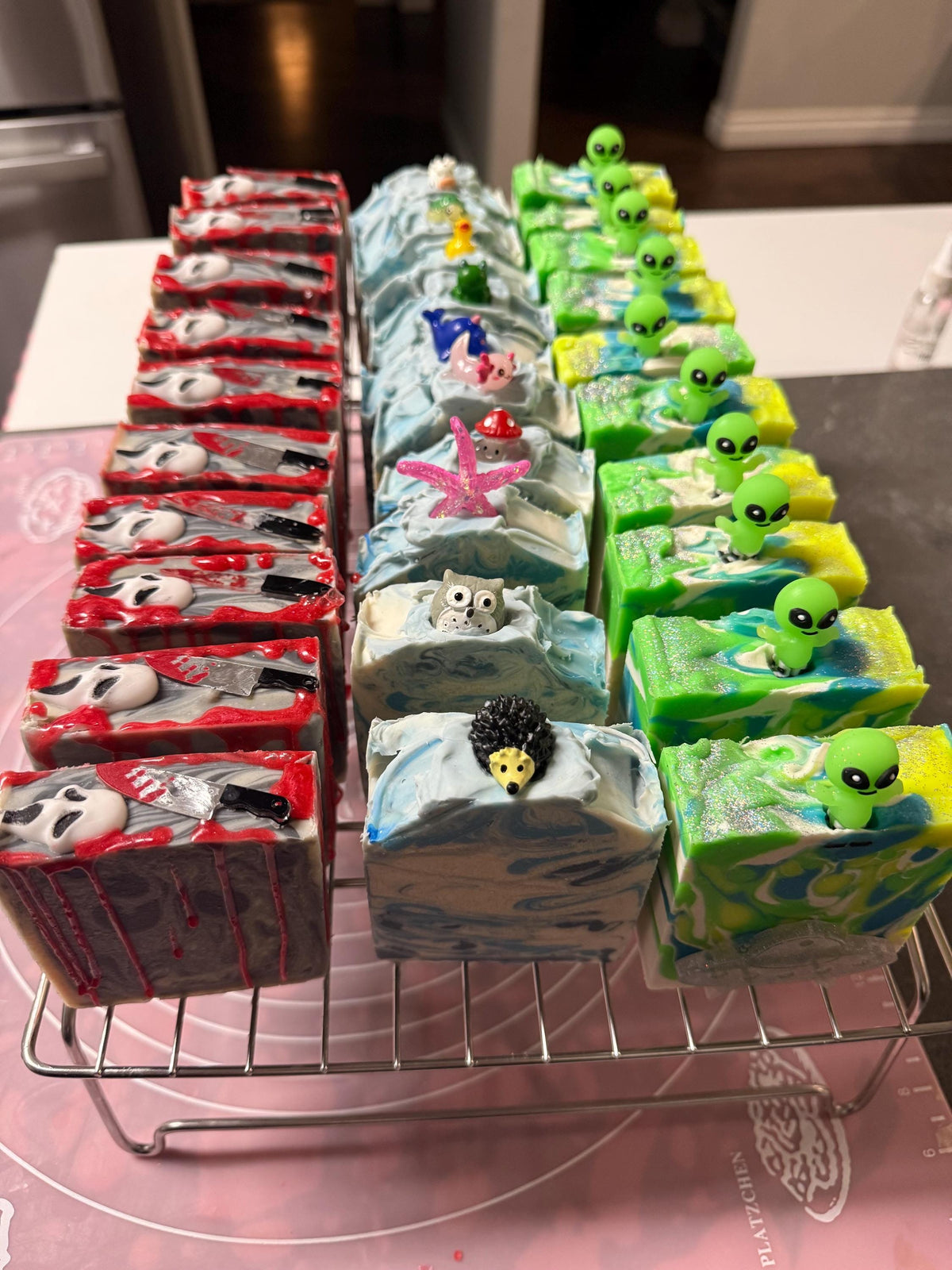 The Truth Is Out There Soap Made with Tallow and Goat Milk. Scented in Multiple Scents With Glow In the Dark Alien Toy Funny Gag Gift