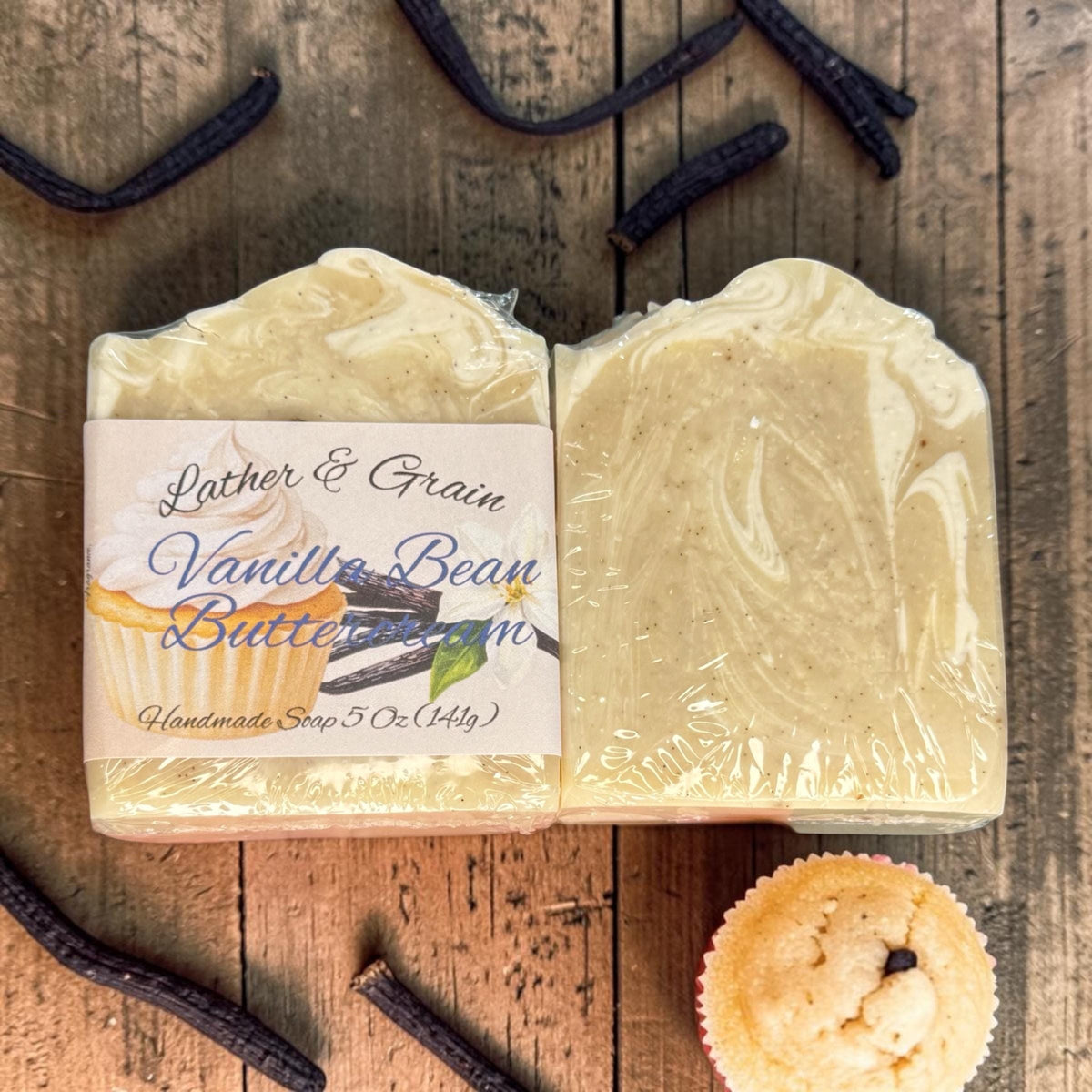 Madagascar Vanilla Bean Buttercream- Goat Milk Soap: Artisan made , Last 2 Bars Color Change Discount!