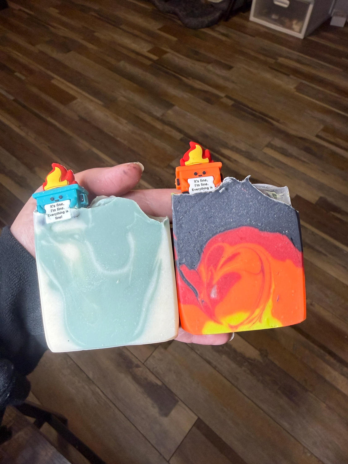 Dumpster Fire Bar Soap. Made with Tallow and Goat Milk. Scented in Volcano Or Sage That