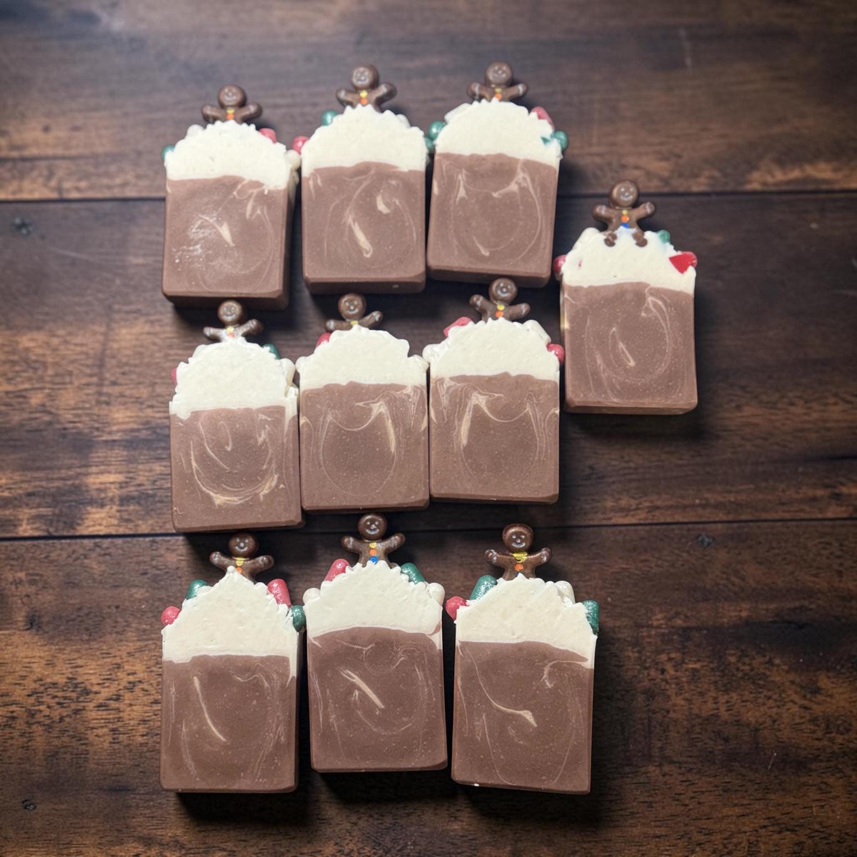 Gingerbread Man Bar Soap , Scented in Vanilla Gingerbread -Made with Tallow and Goat Milk. Great Christmas Stocking Stuffer