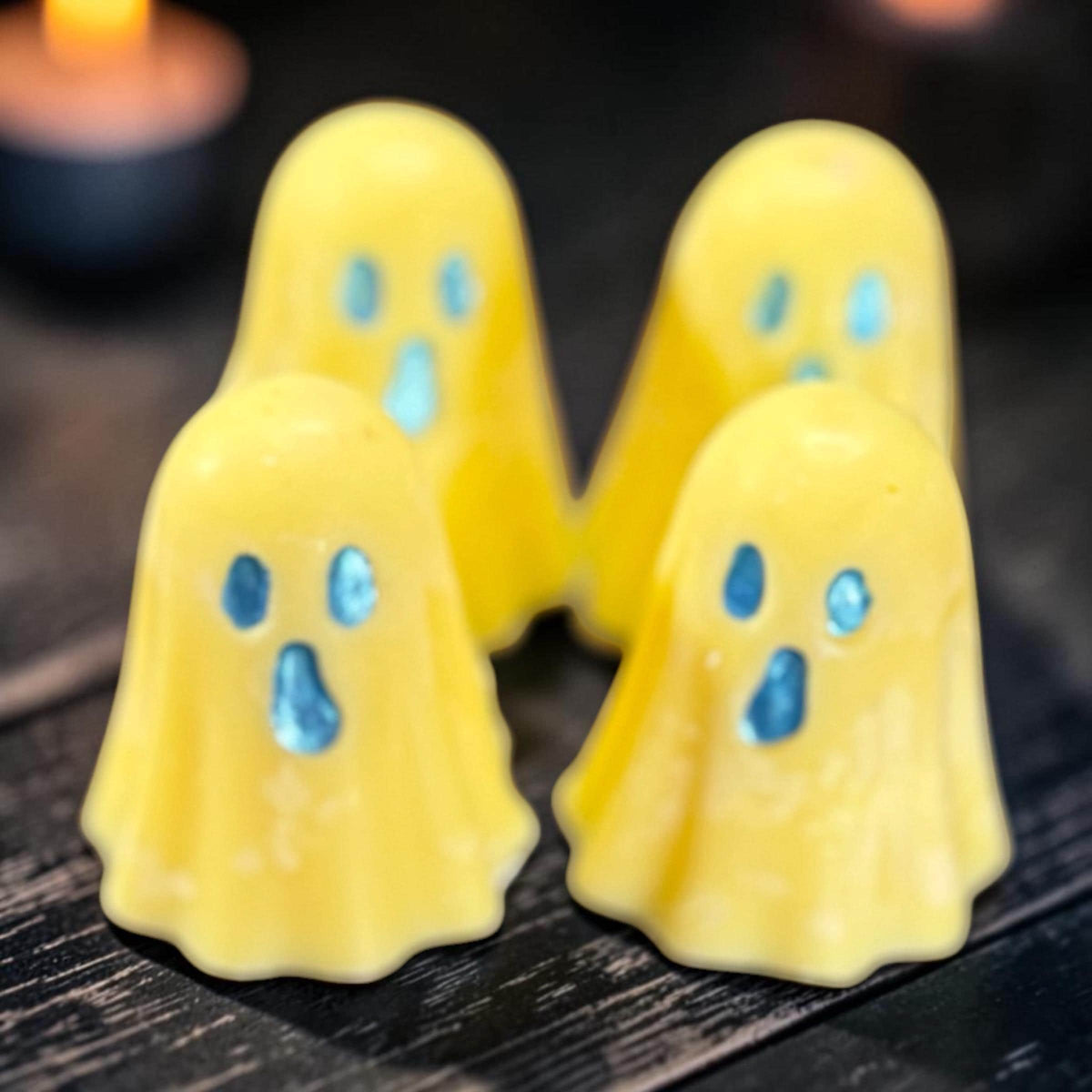 Ghost Shaped Wax Melts: 4 Pack Halloween Fall Scents