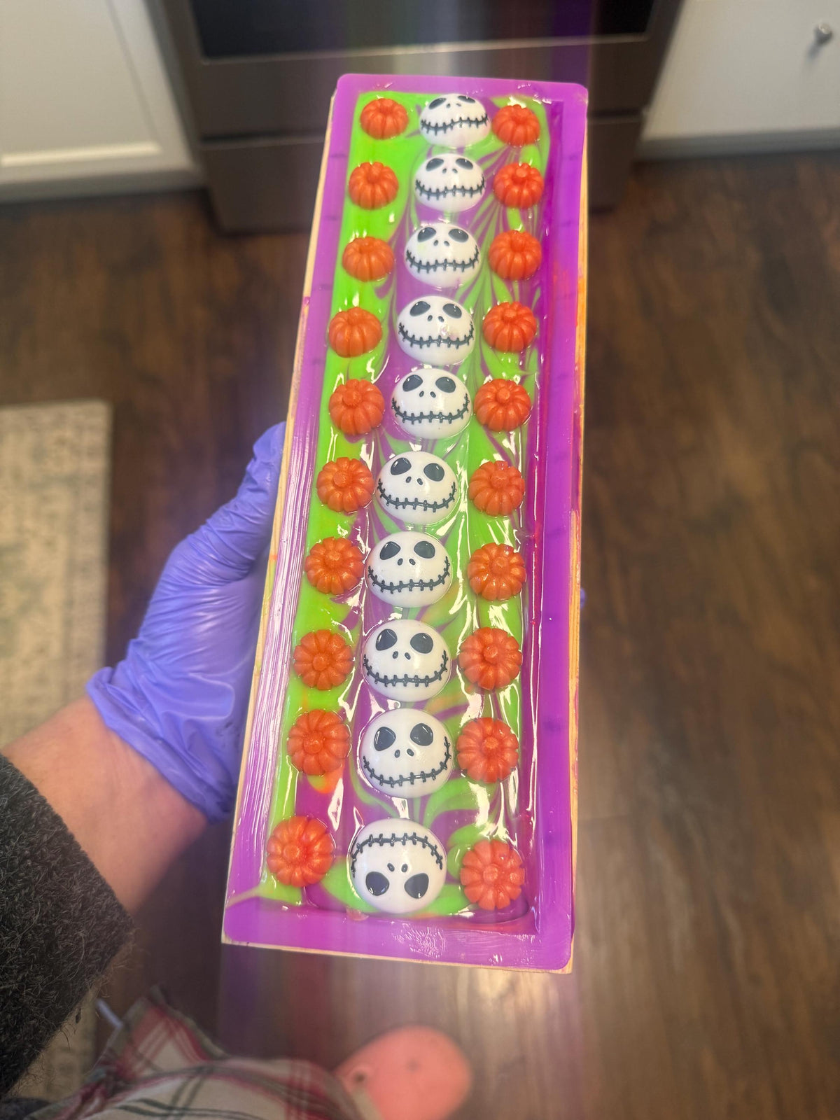 Magic in The Air- Halloween Themed Soap. Scented in Bone Daddy with Resin Charm on Top