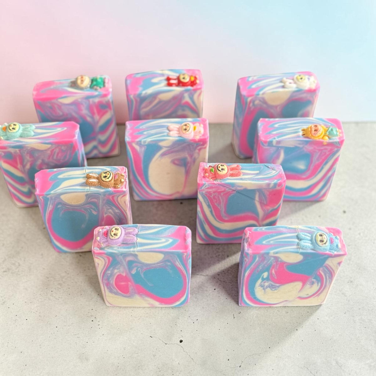 Little Monster Bar Soap. Made with Tallow and Goat Milk. Scented in Cotton Candy