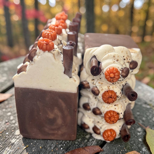 Spiced Pumpkin Latte Bar Soap , Made with Tallow and Goat Milk