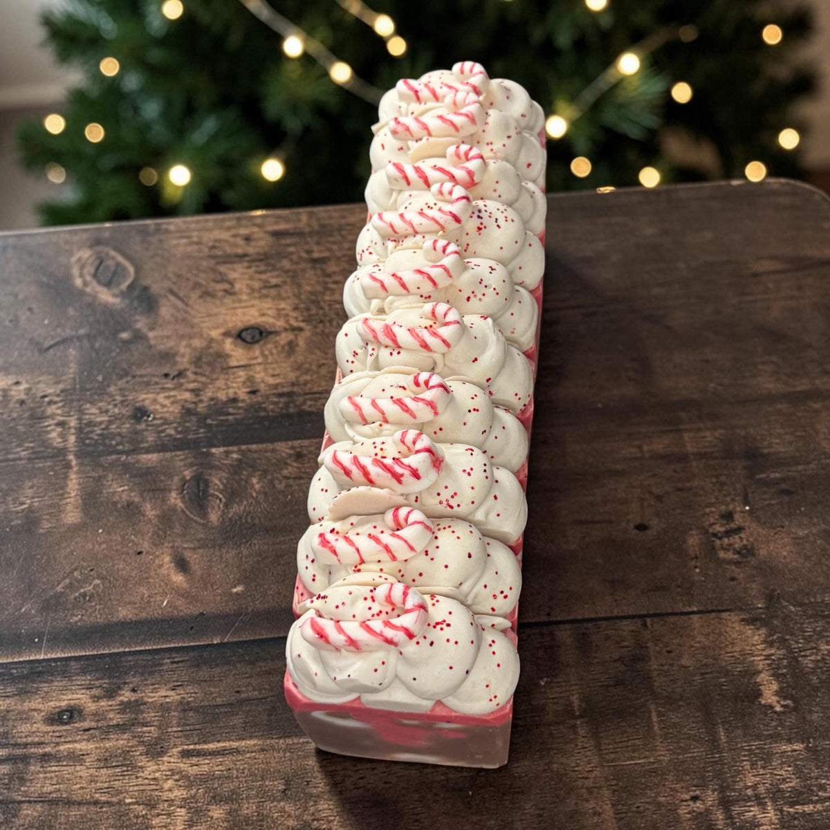Peppermint Cocoa  Bar Soap , Made with Tallow and Goat Milk. Great Christmas Stocking Stuffer