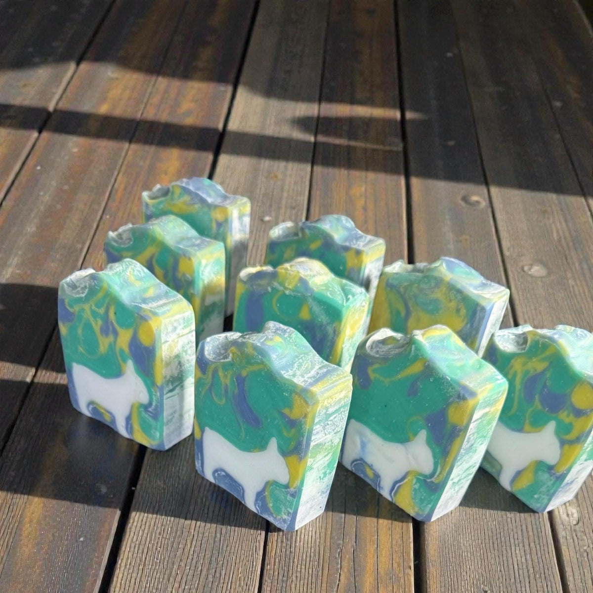 Frenchie Love Soap- French Bulldog - Made with Tallow and Buttermilk: Tropical Temptation Scent