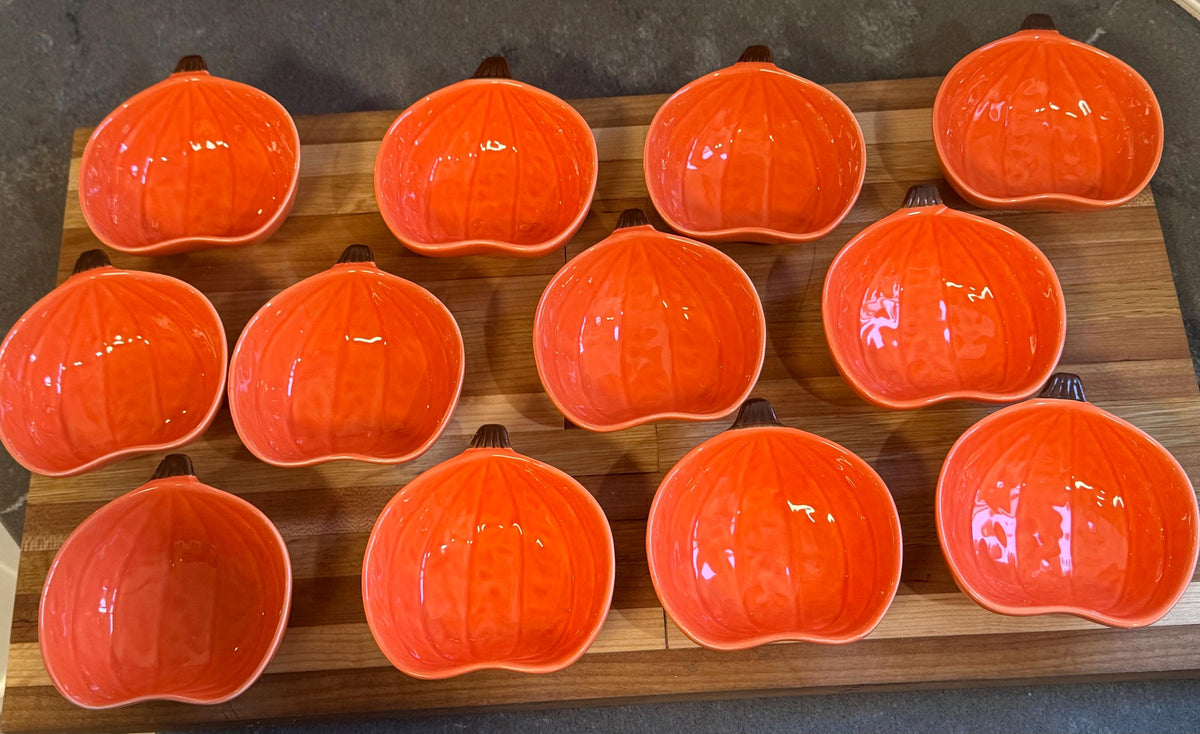 Pumpkin Ramekin Filled with Solid Dish Soap- Scented in Natural Citrus Fragrance